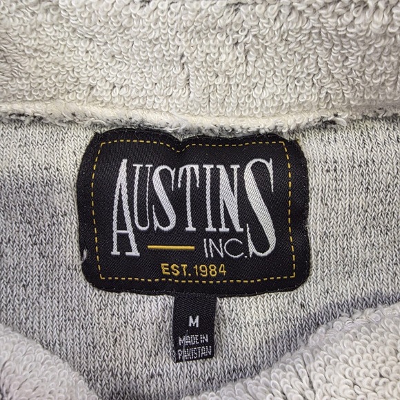 VTG Block Island Austins Inc Sweatshirt Mens Medium Gray Terry Cloth Pullover - Picture 7 of 13